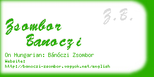 zsombor banoczi business card